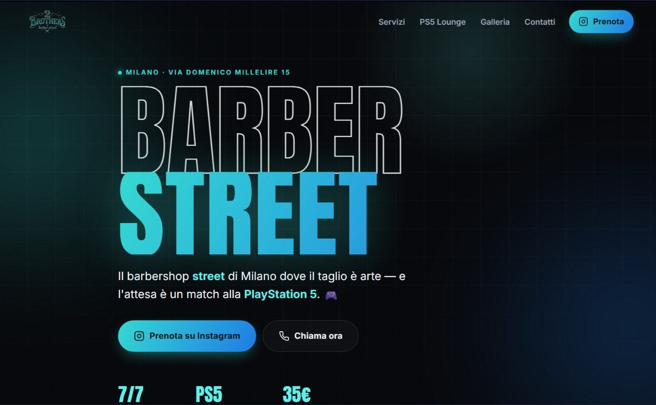 Concept sito Barber Street