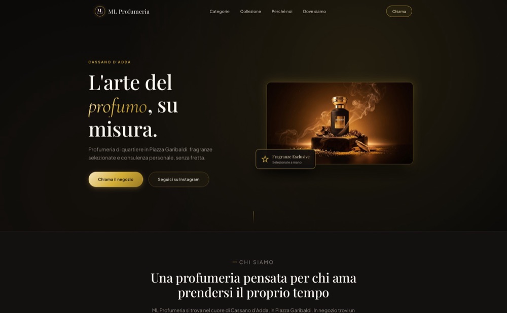 Concept sito Profumeria & Beauty